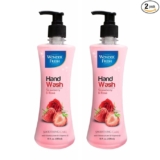 Premium Liquid Handwash Bottle with Pump | Germ Protection Handwash Liquid Soap | Moisturizing Foaming Handwash | Soft on Hands | Flavor Strawberry and Rose – Pack of 2