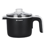 Faber 1.2 Liter Multi Cooker with 700 watt, FMC 1.2 BK, Black, Small, (MC 1.2L) – Stainless Steel, Outer Lid