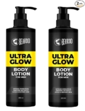 Beardo Ultraglow Body Lotion for Men’s Skin | Intense Hydration for Winter | Ultra-light Weight & Instant Absorption| Heals & Repairs Skin | 250ml x 2