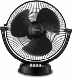 Longway Speedy P1 300 mm/12 inch Ultra High Speed 3 Blade Anti-Dust Decorative Star Rated Table Fan (Black, Pack of 1)