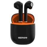 GIZMORE 801 Air Massive Playback Upto 25 Hr, Voice Assistant & Type C Fast Charge Bluetooth Headset (Black)