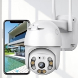 Maizic Smarthome Full HD 5MP Wi-Fi PTZ Camera Pan Tilt CCTV Camera, Two Way Audio, Motion Detection, Color Night Vision, Waterproof, Support Upto 128G SD, White