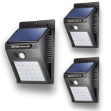 Patio Planet 20 Led Solar Motion Sensor Light, Plastic Outdoor Weatherproof for Driveway Garden Path Yard Outdoor, Home Decoration White (1)