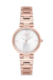 Ferro Analog Crystals Studded Round Dial Women’s Watch with Bracelet Strap