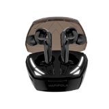 HAPIPOLA Narrow Immersive Audio | Bluetooth v5.2 10mm Driver | 100 Hours Stand-by | White Light 23 Hours Combined Playback | Touch Control Type C Interface | Good Bass (Black with Brown)