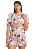 Womens 2-Piece Printed Coord Set | Top & Short Dress