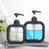 Perperual Handwash Soap Dispenser Bottle for Wash Basin, Heavy Duty ABS Plastic Multipurpose Liquid Soap Dispenser for Bathroo, Kitchen, Sink, Wash Basin, Shower Gel, Shampoo Refillable 1 Pc (Black)