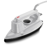 GM G-Cruise 1000 Watt Dry Iron Press with Dual Layer German Technology Non-Stick Coating | Thermostat Control to Easily Iron All Type of Clothes | 360° Swivel Cord – White