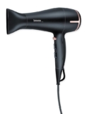 Beurer HC 60 1400 watts hair dryer with 3 heat & 2 blower setting and Detachable Slim professional nozzle | Volume diffuser | 3 Years Warranty, Black