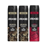 Axe Intense Long Lasting Deodorant Bodyspray For Men 215 ml & Axe Dark Temptation Long Lasting Deodorant Bodyspray For Men 215 ml (Pack 3)
