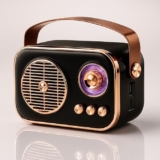 Fire turtle Vintage Bluetooth Wireless Speaker | 10W RMS Loud Sound | Retro Design with Type-C Charging, 8H Battery Backup, USB & AUX Input, Portable Home &