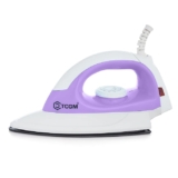 TCGM GMX-Pro Automatic with Indicator light and Extra long wire | 1 Year Replacement Warranty | 1000 W Dry Iron Box for Clothes| Shock proof iron (Purple, White) | Made in India