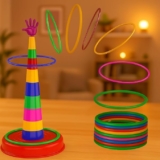Toy Imagine™ 2 in 1 Ring Toss Game for Kids – Fun Indoor Outdoor Toy for Boys & Girls Age 2-5 | Colour Recognition, Brain Development, Birthday Gift, Educational Toy for 3+ Year Old