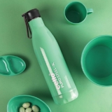 Cello Puro Steel-X Neo 900 |Cold Water Bottle with Inner Steel and Outer Plastic | Best Usage for Office/School/College/Gym/Picnic/Home/Fridge | 720 ml, Green