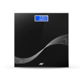 ANT Flora Wave Digital Weighing Scale, Highly Accurate Digital Bathroom Body Scale, Precisely Measures Weight up to 180Kg – Black