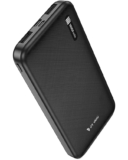 DR VAKU® 10000mAh Power Bank Portable Slim Design with Dual USB Output Type-C Micro (Input & Output) Lithium Polymer Battery Compatible with iPhone, Samsung, OnePlus & All Smartphones- Black