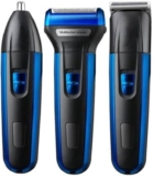 Dealsure Men Professionals Design 3 In 1 Perfect Shaver Hair Clipper And Nose Trimmer Rechargeable Beard And Moustaches Hair Machine And Trimming With Cord And Without Cordless Use Black Colour
