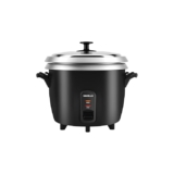 HAVELLS RISO Plus 1.8 liter 1 Bowl Rice Cooker| 700 W | Indicator Light |3 X Protection | 1 mm Thick inner bowl | SS 304 stainless steel Lid | Cook and Warm function| Drum shape model(Black)