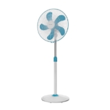 Polycab Optima Mini 400mm Oscillating Pedestal Fan For Home, Office | High Speed & Air Thrust | Aerodynamic Blades with cutting edge design | 100% Copper Winding Motor | 2 Years Warranty【Blue】