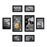 Amazon Brand – Solimo Collage Set of 8 Black Photo Frames (4 X 6 Inch – 4, 5 X 7 Inch – 2 & 6 X 10 Inch – 2)
