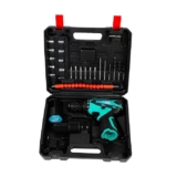 Spartan by ShotGun 29 in 1 Cordless Drill Kit, Double 12V 2.0Ah Lithium-Ion Battery(Running upto 30min) with LED, Keyless Chuck, Charger & Carrying Case, Suitable for Wood, Metal, Aluminium(Pack of 1)