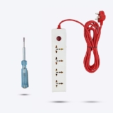 Hillgrove HGCM304M1 Power Extension Board with 4 Universal Socket and 1 Switch with Analog Line Tester and 5 Meter Long Cable Surge Protector for Home/Computer/Fridge 4 Socket Extension Boards