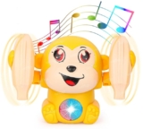 Zest 4 Toyz Dancing Monkey Musical Toy for Kids Baby Spinning Rolling Doll Tumble Toy with Voice Control Sensor Light and Music Rotating Arm Sound Toy – Made in India (Random Color Dispatch)