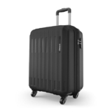 Safari Cabin Genius Alley 55cm Trolley Bag Hard Case Polypropylene, 4 Spinner Wheels, 360 Degree Wheeling Carry on Luggage, Travel Bag, Suitcase for Travel, Trolley Bags for Travel, Black