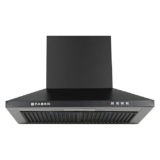 Faber 60 cm 1000 m³/hr Kitchen Chimney (HOOD PLUTO PB BF BK 60, Baffle Filter, Push Button, Black), Free 1 Year Extended warranty