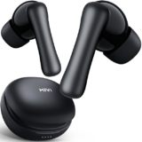 Mivi DuoPods i2 True Wireless Earbuds, 45+ Hrs Playtime, HD Call Clarity, Fast Charging, Type C, 13mm Bass Drivers, IPX 4.0 Sweat Proof, BT v5.3, Made in India Earbuds – Black