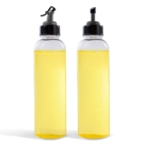 HomeWiz plastic Oil Dispenser 1 Litre|Pack of 2|Transparent, Leak-Proof, BPA-Free Oil Container for Cooking Oils & Vinegar|Durable Kitchen Accessory for Pouring & Storage Total 2000ml|Oil Dispenser