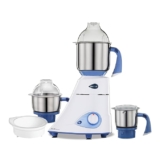 Preethi Blue Leaf Diamond MG-214 750 Watt Mixer Grinder with 3 Jars (Wet Grinding (1.5 litres) + Dry Grinding Jar (0.5 litre) + Chutney Jar (0.4 litre)Stainless steel), Blue/White