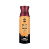 Ajmal Oud Amber Non-Alcoholic Deodorant Body Spray With Woody Ambery Fragrance Perfume Ideal Gift For Men and Women