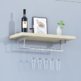 Klaxon Premium Under Cabinet Wine Glass Holder – Space-Saving, Upside-Down Storage for Home, Mini Bar & Pub, Stainless Steel Hanging Rack Organizer (Single Line – Pack of 1, Silver)
