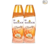 Santoor Beauty Perfumed Talc with Sandalwood Extracts| Sandal, Rose, Musk & Geranium Mint Fragrance| Absorbs Excess Moisture| Dermatologically Tested| For All Skin Types (150g, Pack of 2)