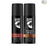 Beardo Whisky Smoke & Bourbon Perfume Body Spray (Set of 2) Spicy, Woody Oudh Deo for Men Long Lasting |Date night Deodorant for Men | Fresh Scent | Valentines day gift for husband | Gift for boyfriend | Gift for Men