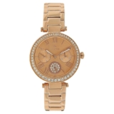 Titan Quartz Analog Rose Gold Dial Stainless Steel Strap Watch for Women-NS95023WM01