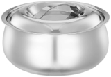 Amazon Brand – Solimo Stainless Steel Casserole 1000 ml