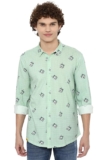 FOREVER 21 Mens Printed Regular Fit Shirts