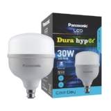 Panasonic 30 Watt Led Bulb, b22 High CRI & High Efficiency Bulb, High Wattage Bulb, 3.5kV Surge Protection, 25,000+ Burning Hrs Life, Cool Day Light (6500K-PBUM36307)