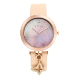 Titan Purple Unending Beauty Quartz Analog Mother of Pearl Dial Leather Strap Watch for Women-NS95159WL01F