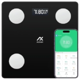 ActiveX (Australia) Savvy Smart Bluetooth Body Composition Weighing Scale| Tracks Body Weight, Body Fat, BMI & more | Free App | Batteries Included | 24 Months Warranty