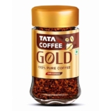 Tata Coffee Gold Original, Instant & Pure Coffee Jar, 50g, Freeze-Dried, Rich & Strong, Specially Sourced Robusta and Arabica bean