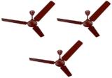 Bajaj Frore 1200 Mm (48″) Star Rated Ceiling Fans For Home |Bee Star Rated Energy Efficient Ceiling Fan |Rust Free Coating For Long Life |High Air Delivery |2-Yr Warranty Brown (Pack Of 3), 1 Star