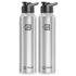 PEXPO Water Bottle 1 ltr Go24 Stainless Steel Sports/Fridge Bottle with Sipper Cap (Pack of 3)| Single Wall | For Home, Office, Gym, Travelling | Lightweight | Craft Pro 950ml | Silver