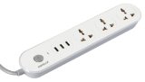 Havells USB Star – 1.5Mtr, 3 USB, 3+1, 3Pin, 240 Volts-6A Extension Board Blue-White