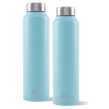The Better Home Stainless Steel Water Bottle 1 Litre | Leak Proof, Durable & Rust Proof | Non-Toxic & BPA Free Steel Bottles 1+ Litre | Eco Friendly Stainless Steel Water Bottle (Pack of 2)