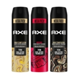 Axe Intense Long Lasting Deodorant Bodyspray For Men 215 ml & Axe Dark Temptation Long Lasting Deodorant Bodyspray For Men 215 ml & Axe Gold Temptation Long Lasting Deodorant Bodyspray For Men 215 m
