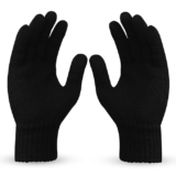 Boldfit Hand Gloves for Men & Women Winter Gloves for Men for Woolen Knitted Winter Gloves for Women Thermal Hand Gloves for Winter Warm Gloves for Women Winter Wear Unisex Hand Gloves – Black 1Pair