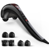 beatXP Thunder Body Massager Machine for Pain Relief with 3 Attachment Pairs – Electric Back Massager Machine Pain Relief – with up to 18 Months Warranty (Jade Black)